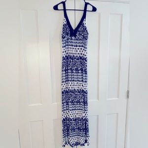Design History Blue/White Patterned Maxi Dress